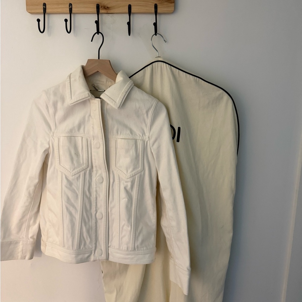 Fendi Ivory Jacket with Silver Chain Detail